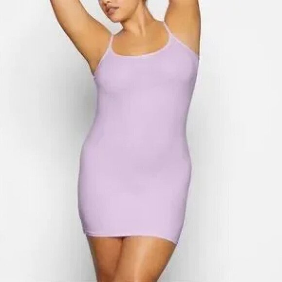 NWT SKIMS FITS EVERYBODY SLIP DRESS | Size L | Sugar Plum (purple) - Picture 2 of 6